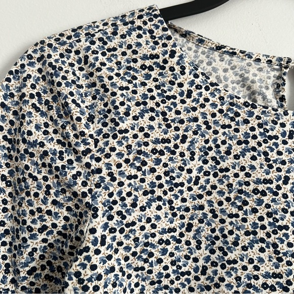 J. Crew Black and White Bell Sleeve Blouse - Picture 4 of 6